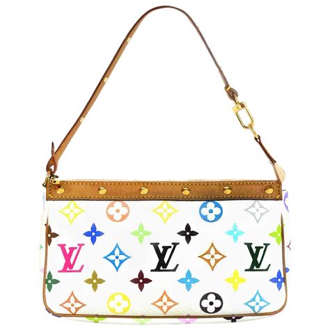 louis vuitton white bag with colored letters price|white louis vuitton duffle bag.